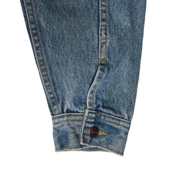 Vintage Lee Denim Trucker Jean Jacket Embroidered Betty Crocker Trix Bunny Sz XL - Picture 10 of 13